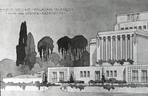 Laie Hawaii Temple rendering