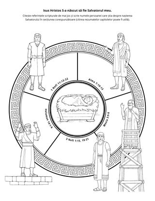 Pagină cu activități: Profeții din Cartea lui Mormon au propovăduit despre misiunea lui Isus Hristos.
