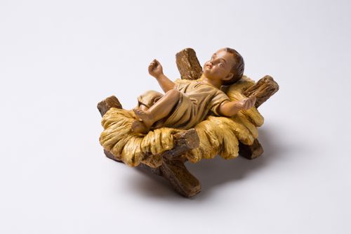 wood carving of Nativity
