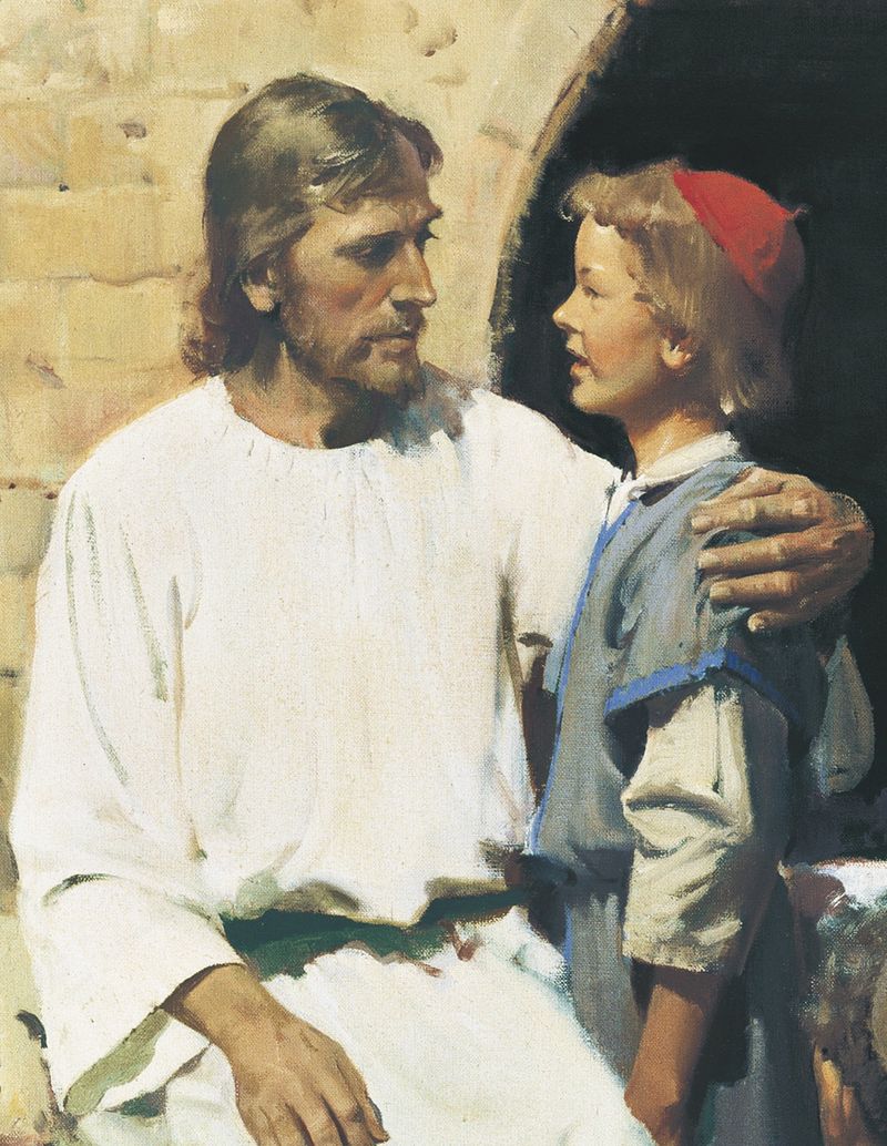 Jesus Christ with a Child (Christ with the Children), by Harry Anderson; Primary manual 2-1
