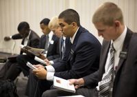 missionaries in meeting