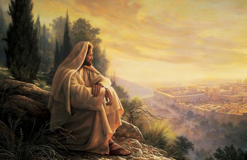 Jesus Christ looking over Jerusalem