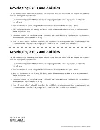 Developing Skills and Abilities