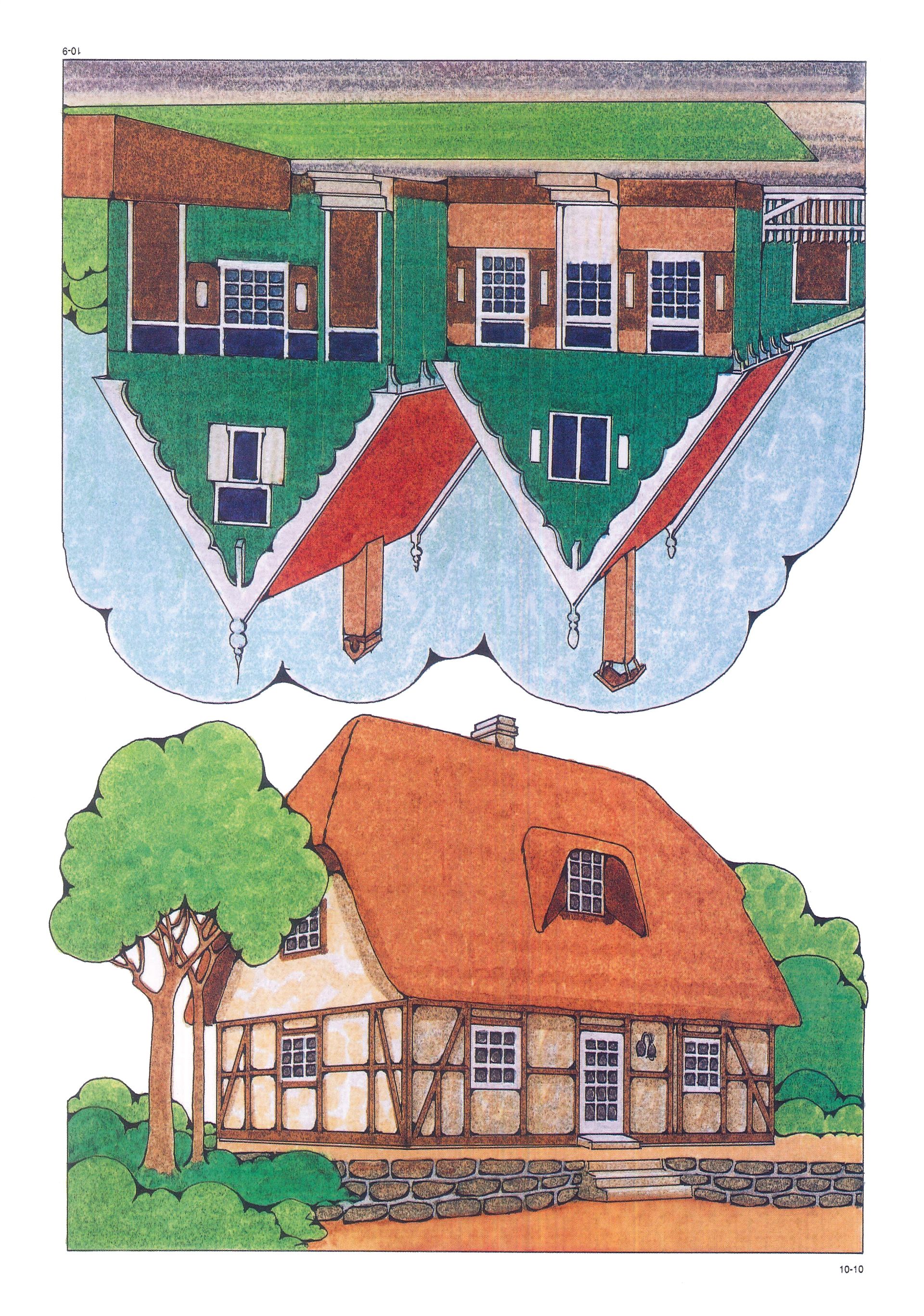 Primary Visual Aids: Cutouts 10-9, European Home; 10-10, Thatched-Roof Home.