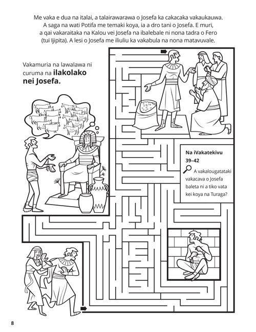 Joseph in Egypt coloring page