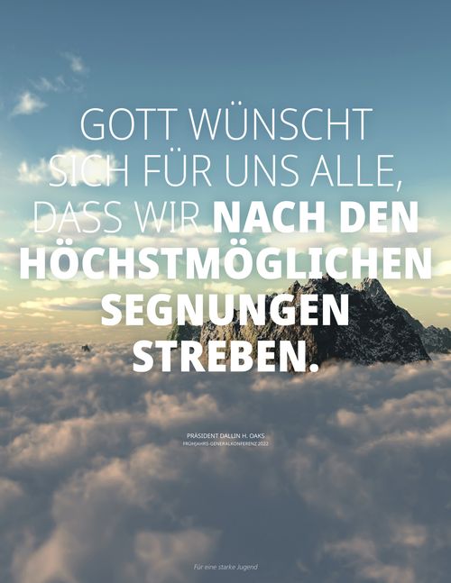 data-Poster mit Bergen, die sich durch Wolken erheben