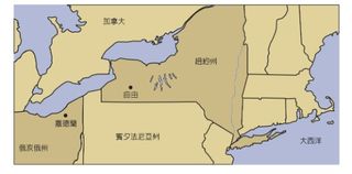 紐約州和俄亥俄州的地圖