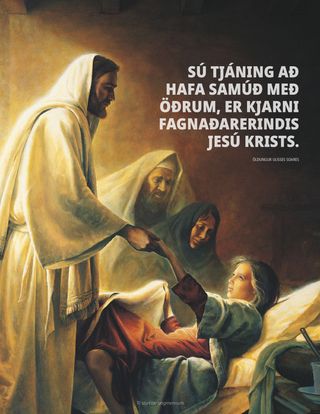 Jesús Kristur læknar stúlku