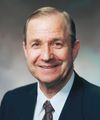 Final official portrait of Elder Lynn A. Mickelsen of the First Quorum of the Seventy, 1999. Released October 3, 2009 at general conference.