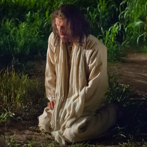 Jesus Christ kneeling in Gethsemane