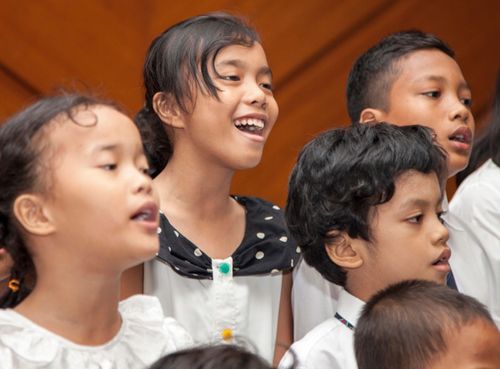 Children singing