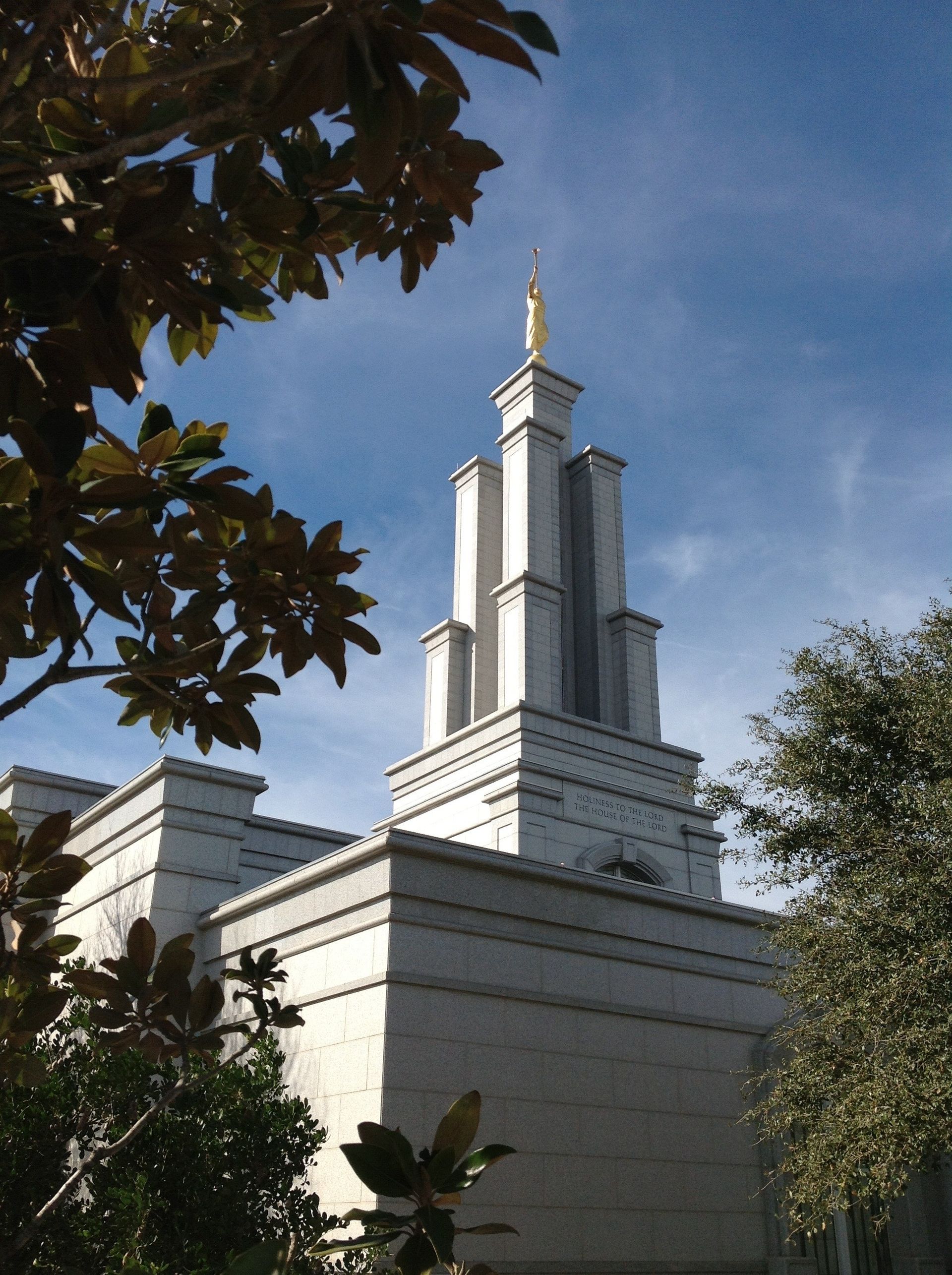 The San Antonio Texas Temple east view, including scenery.