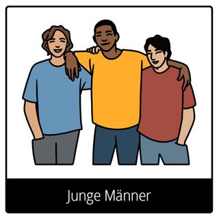 Symbol für Evangeliumsbegriff: Junge Männer