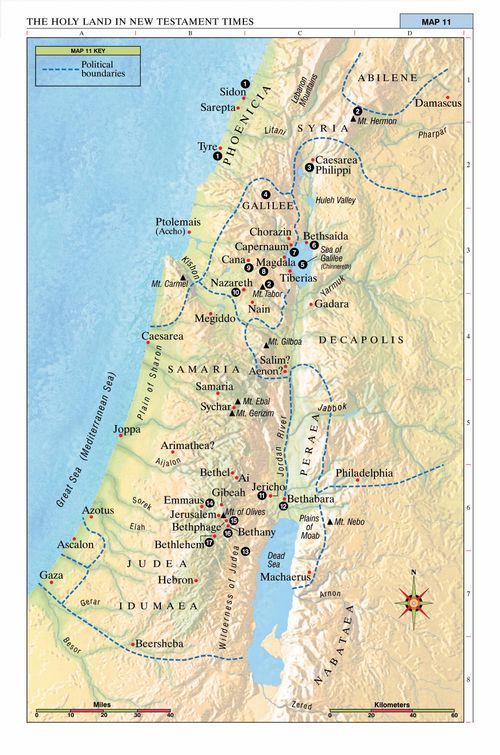 Map 11 - The Holy Land in New Testament Times