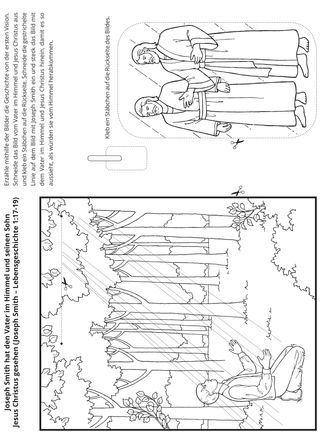 Seite mit der Aktivität: Joseph Smith hat den Vater im Himmel und Jesus Christus gesehen