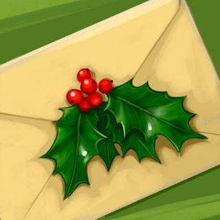 envelope with holly