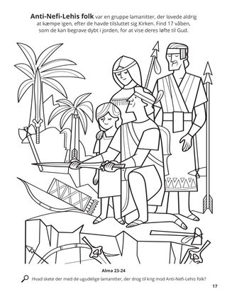 The Anti-Nephi-Lehies Buried Their Weapons coloring page