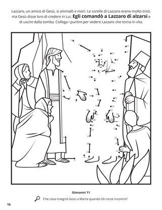 Jesus Raised Lazarus from the Dead coloring page