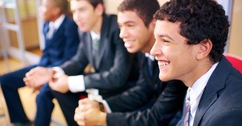 young men at church