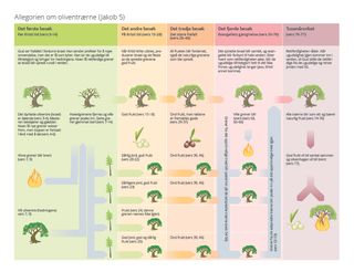 Diagram over allegorien om oliventrærne