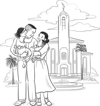 coloring page of The Temple Is a Holy Place