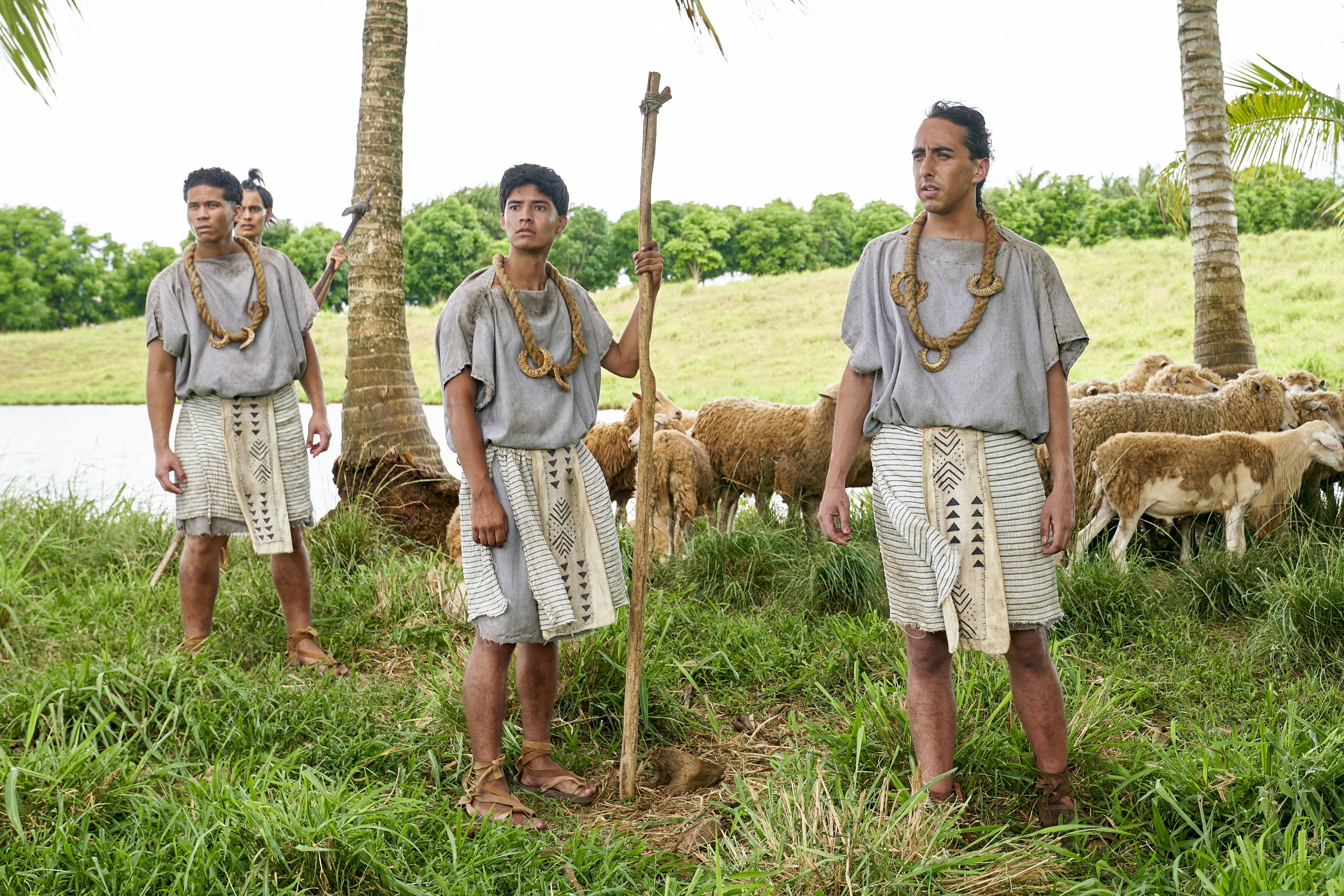 The servants of King Lamoni watch the flocks near the waters of Sebus in the land of Ishmael.
