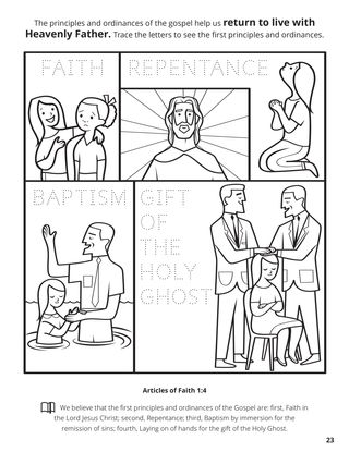 Fourth Article of Faith coloring page