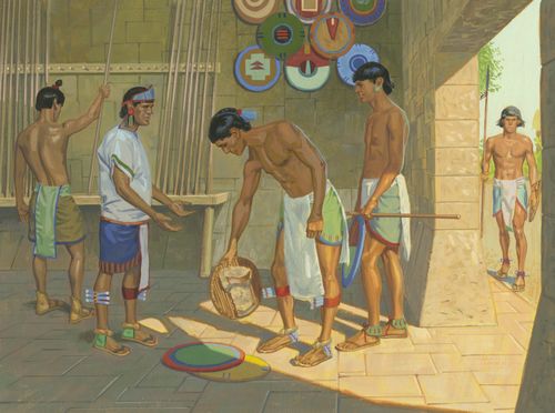 Lamanites putting away weapons