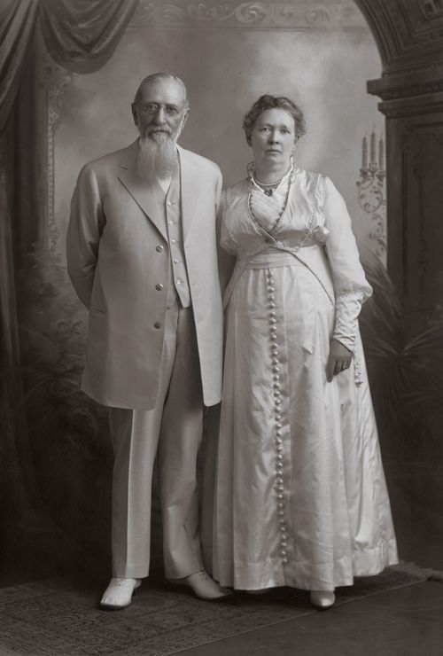 Joseph Fielding Smith’s parents, Joseph F. Smith and Julina Lambson Smith, standing together.