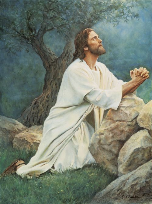 the Savior praying in Gethsemane