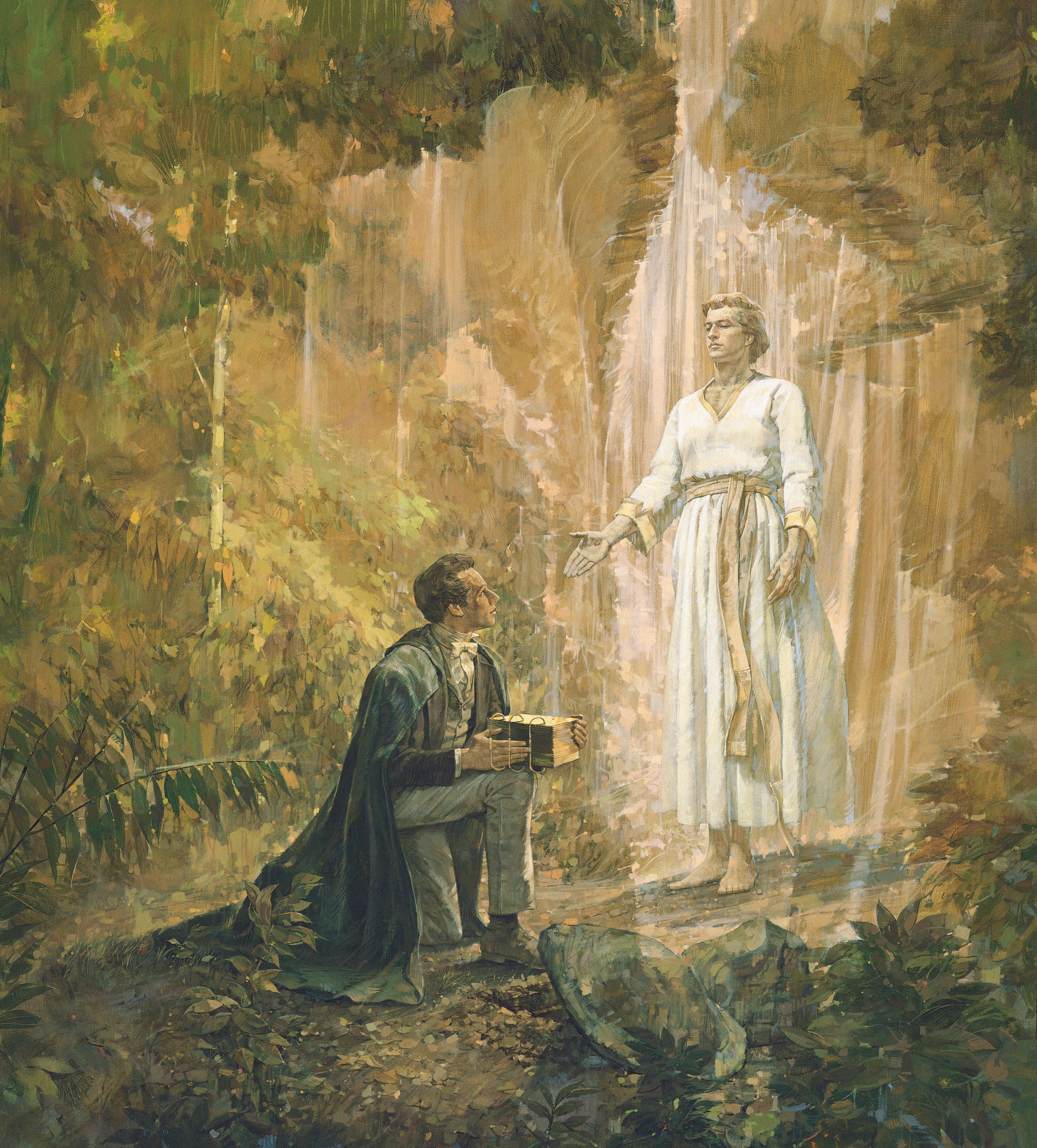 Joseph Smith Receives the Gold Plates, by Kenneth Riley (62012); GAK 406; Primary manual 3-33; Primary manual 4-03; Primary manual 5-11; Joseph Smith—History 1:47–59