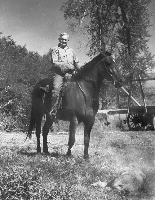 President McKay on horseback