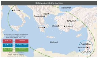 kartta, Katsaus Apostolien tekoihin