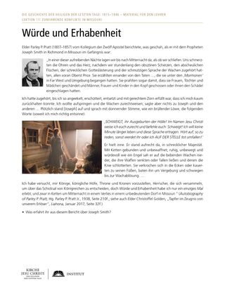 Arbeitsblatt: Würde und Erhabenheit