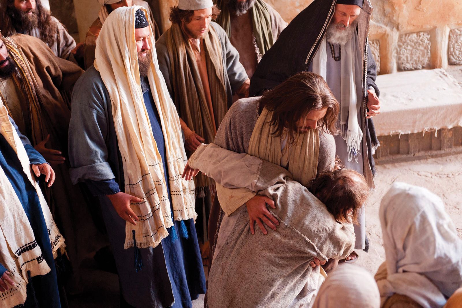 Jesus commands the unclean spirit to leave the man.