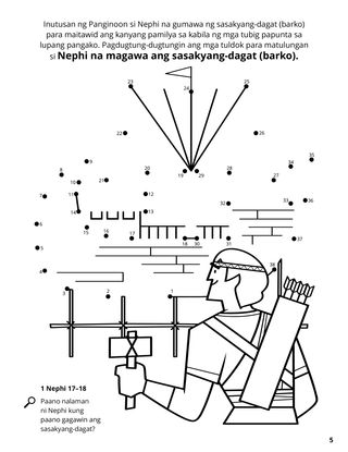 Nephi Built a Boat coloring page