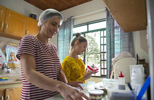 woman preparing food