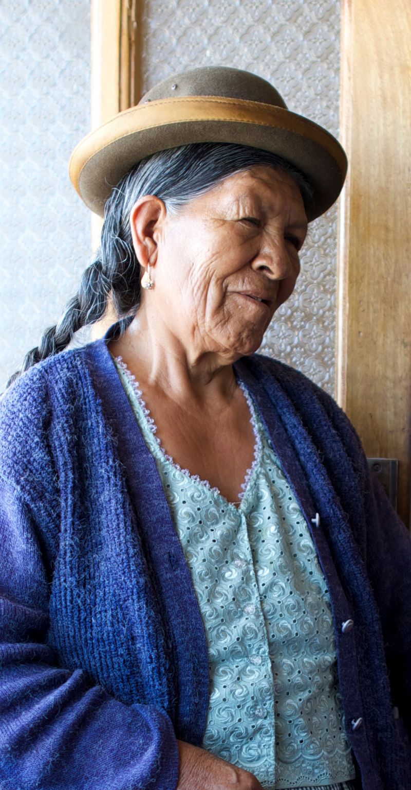 A portrait of an elderly woman in Cochabamba, Bolivia.