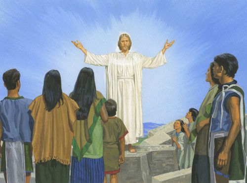 Jesus talking to people