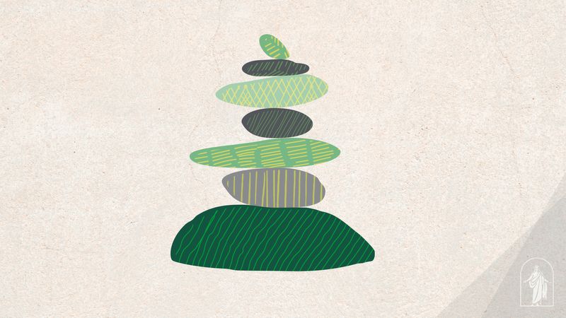 Cairn or stack of stones (2023 youth theme logo)