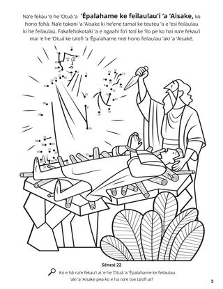 Abraham and Isaac coloring page