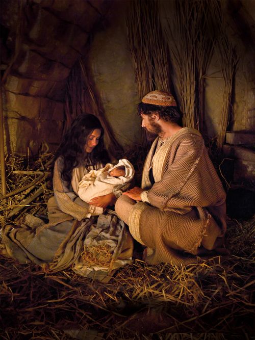 Mary, Joseph, and the infant Jesus