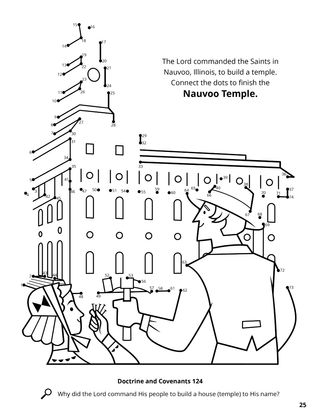 Nauvoo Temple Construction coloring page