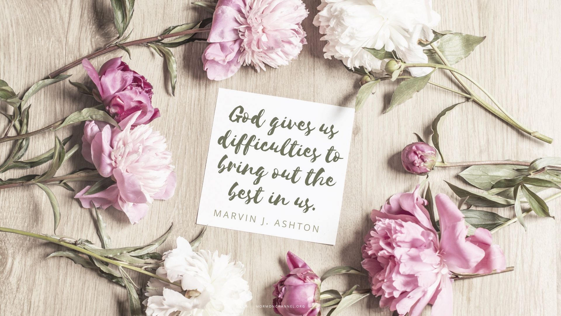 “God gives us difficulties to bring out the best in us.”—Elder Marvin J. Ashton, “A Pattern in All Things”