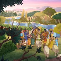 The Lord told Nephi to leave with his family and anyone else who wanted to follow the Lord. They traveled for many days and found a new place to live