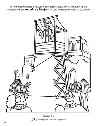 King Benjamin Addresses His People coloring page