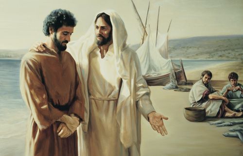 Jesus speaking with Peter