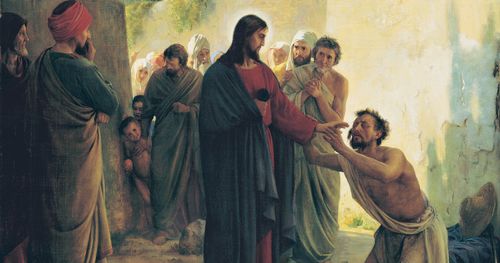 Jesús sana a un hombre ciego
