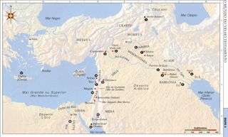 mapa, região do Velho Testamento