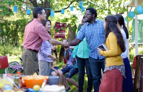 people shaking hands